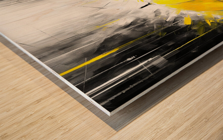 Bright Rainy Nights Wood print