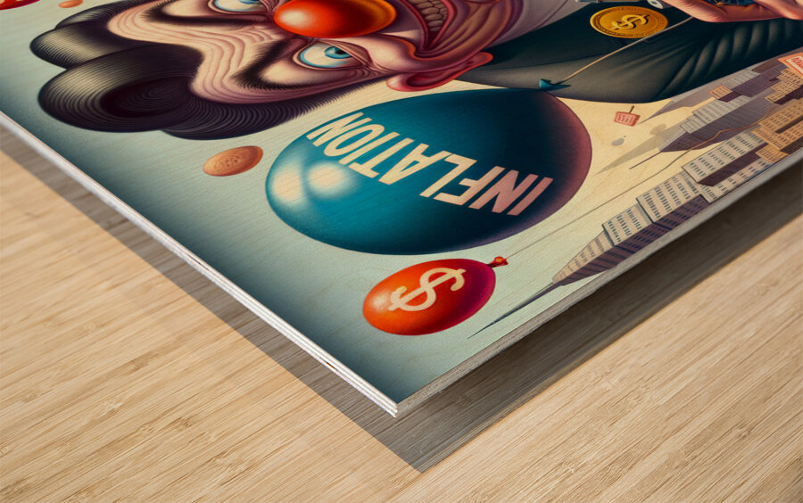 Face of Inflation Wood print