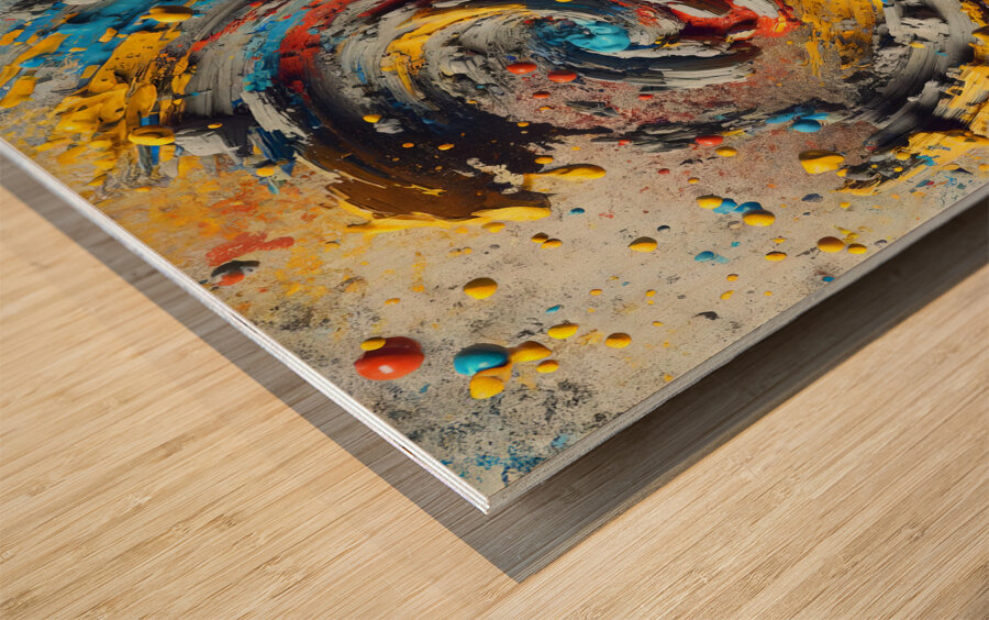 3D Paint Abstract Wood print