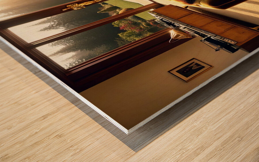 70s Black Success Wood print