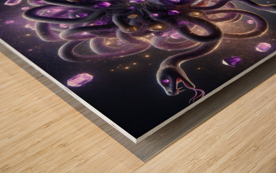 Beauty of Medusa Wood print