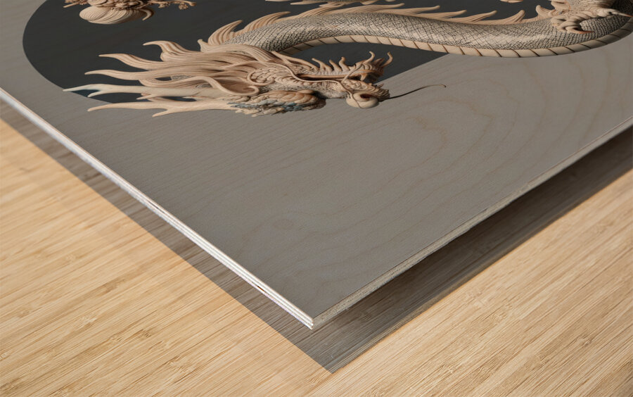 Porcelain Dragon Lady Wood print