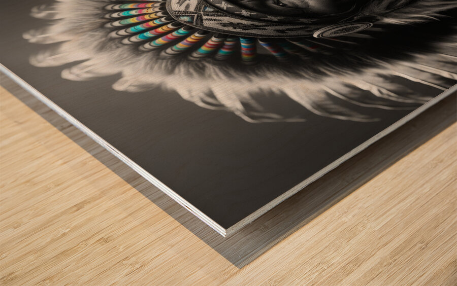 Wise Chief Wood print