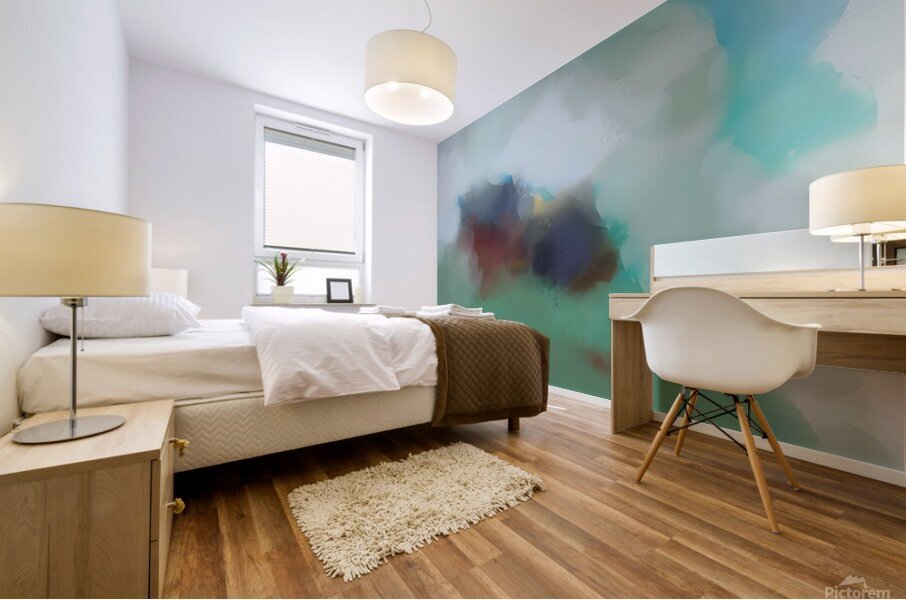 blue trees Mural print