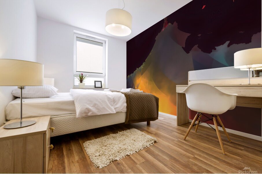 volcano Mural print