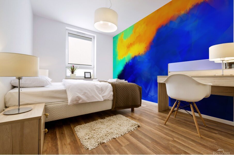 blue mountain Mural print