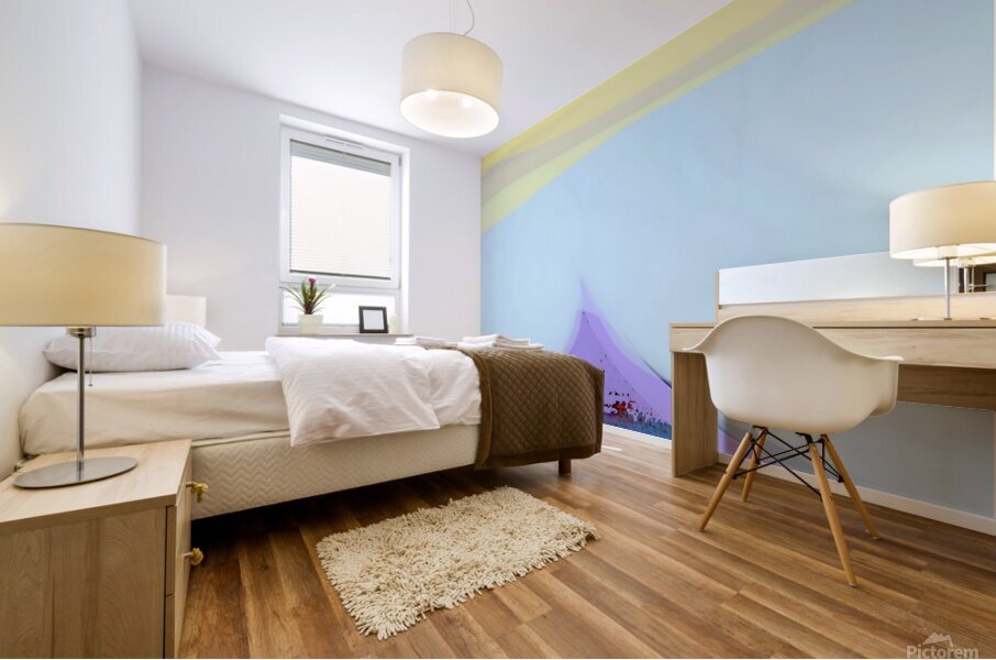 blue spurt Mural print