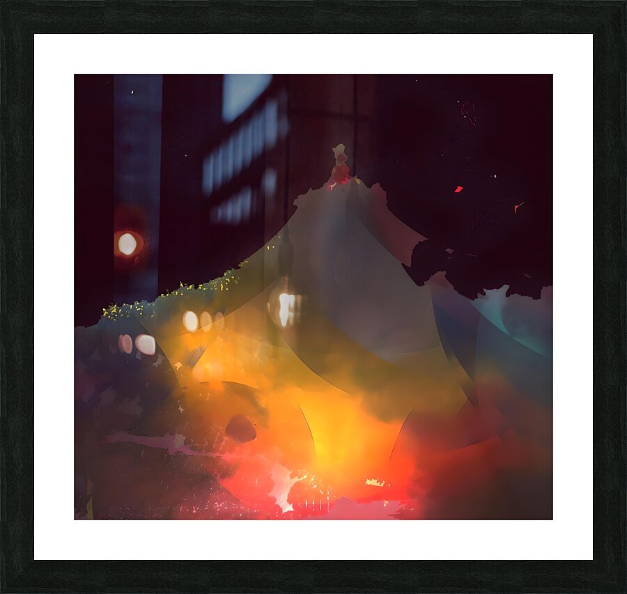 volcano Picture Frame print