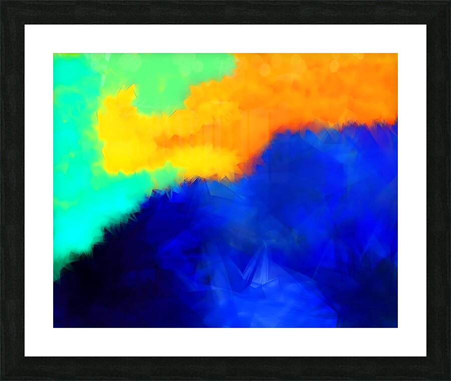 blue mountain Picture Frame print