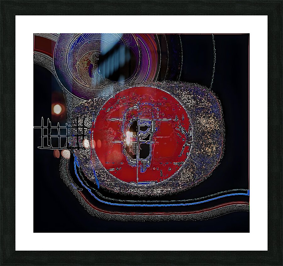 black hole Picture Frame print