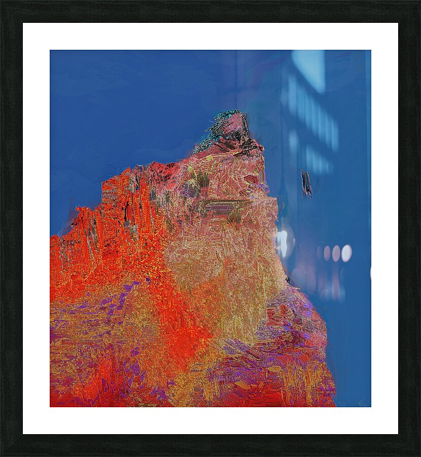 rock fall Picture Frame print