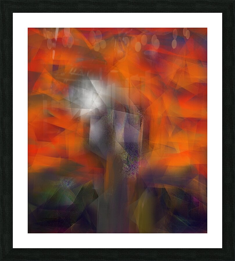 on the mountain Picture Frame print