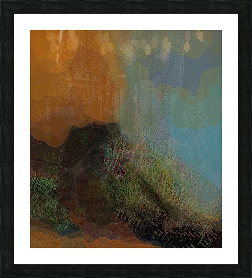 forest on slope Picture Frame print