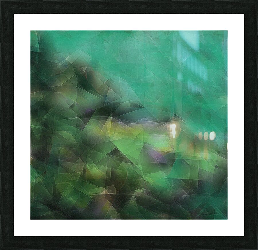 cabin in clearing Picture Frame print