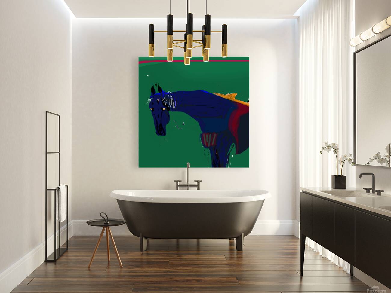 blue horse Reproduction