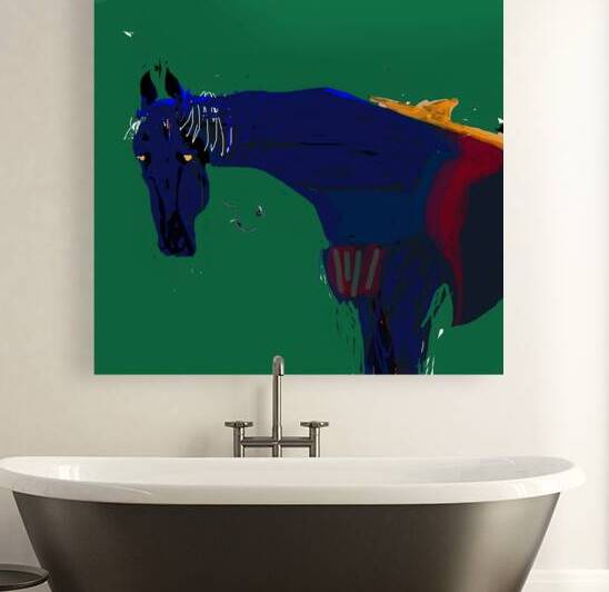 blue horse Reproduction