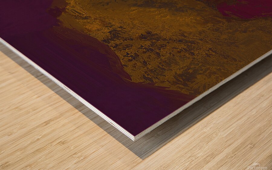 gold mount8 Wood print