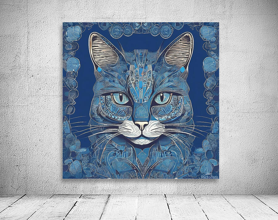 Blue pharaonic cat Wall Preview