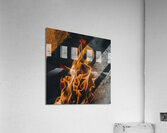 blaze fire flame texture background 3 Acrylic Print