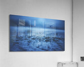 Blue winter snow background Acrylic Print