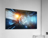 Abstract digital cyber background Big data code m Acrylic Print