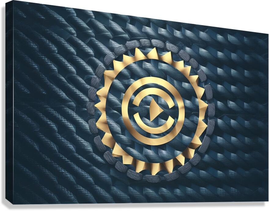 Carbon fiber texture Canvas Print