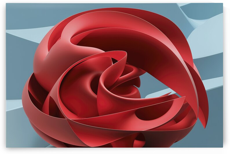 Parametric abstract red shape 1 by Iremia Tudor