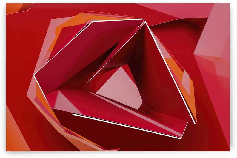 Parametric abstract red shape 3 by Iremia Tudor