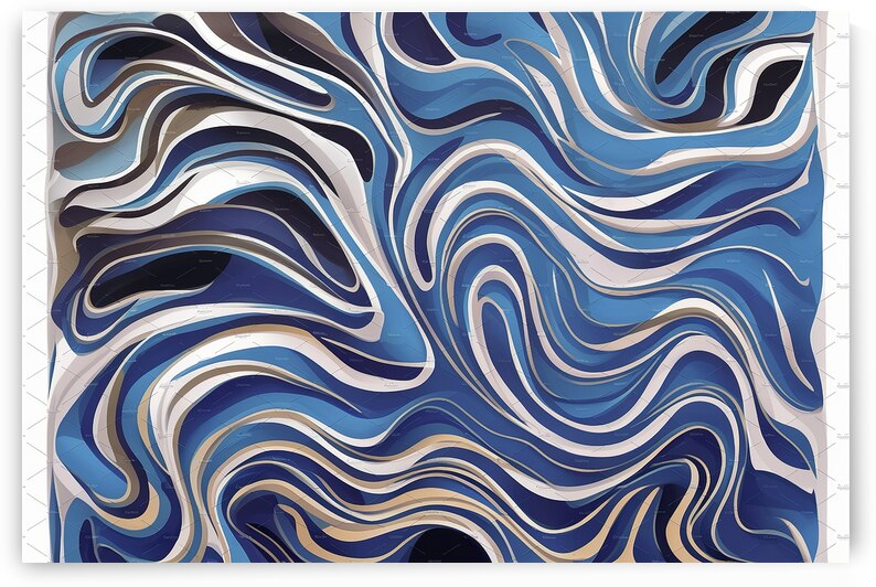 Abstract background blue and white liquid mixture by Iremia Tudor