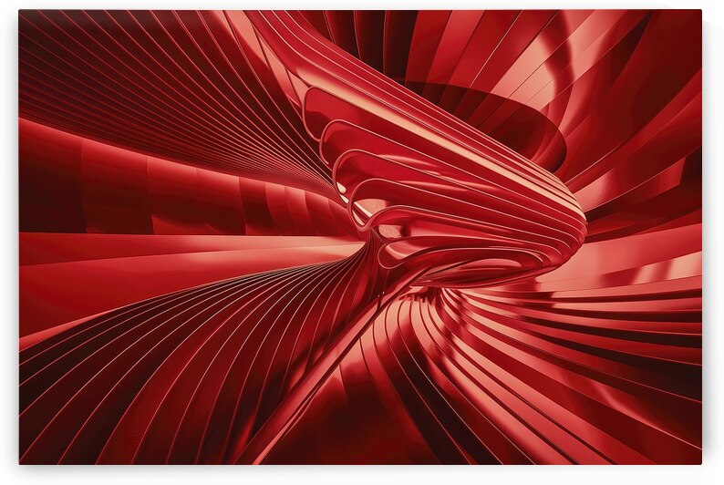 Parametric abstract red shape 4 by Iremia Tudor