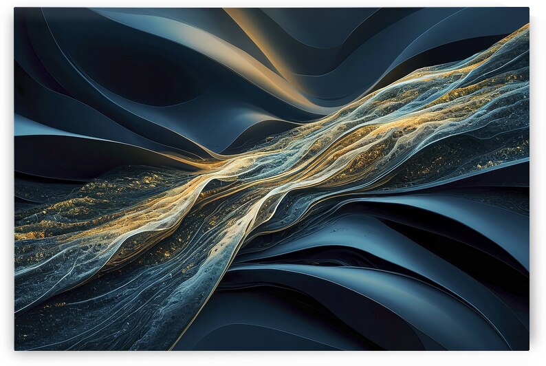 abstract background with Dark blue and gold parti by Iremia Tudor