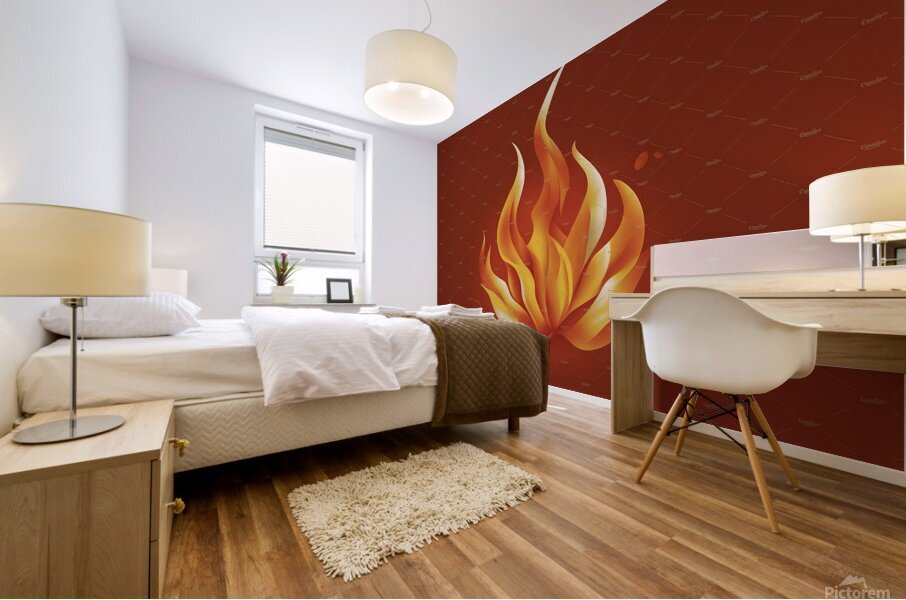 blaze fire flame texture background 2 Mural print