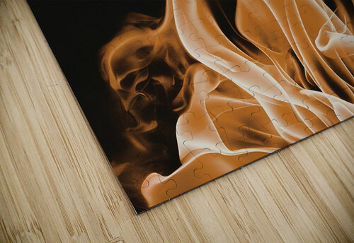 large orange flame on a black background Iremia Tudor puzzle