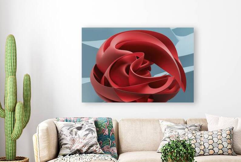 Parametric abstract red shape 1 by Iremia Tudor
