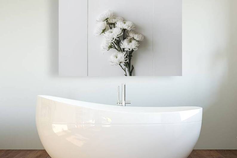 branch of white chrysanthemum flowers on a white  1722613889.6652 by Iremia Tudor
