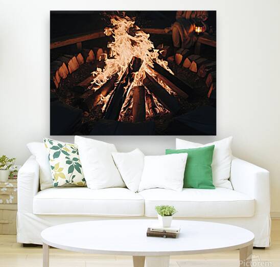 Bonfire of wooden logs a bright fire 4 by Iremia Tudor