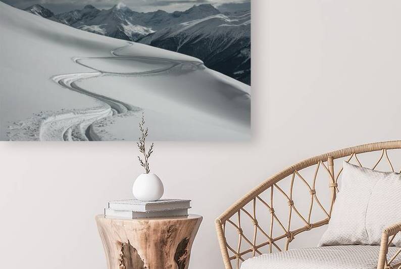 Skier tracks in fresh snow alone on the italian a 1722614730.7135 by Iremia Tudor