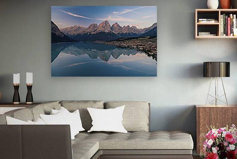 View over Sauris lake in Italian Alps 1 by Iremia Tudor