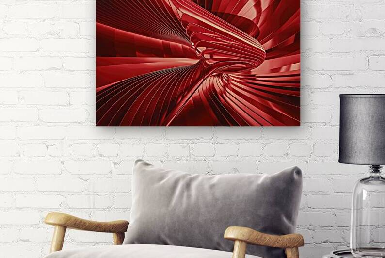 Parametric abstract red shape 4 by Iremia Tudor