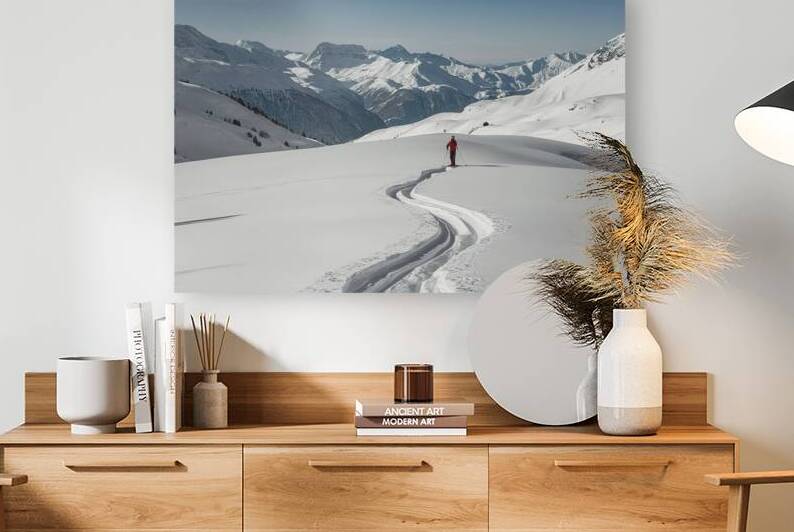 Skier tracks in fresh snow alone on the italian a 1722614729.815 by Iremia Tudor