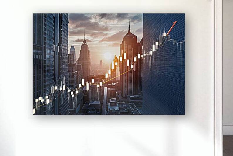 Business candle stick graph chart of stock market by Iremia Tudor
