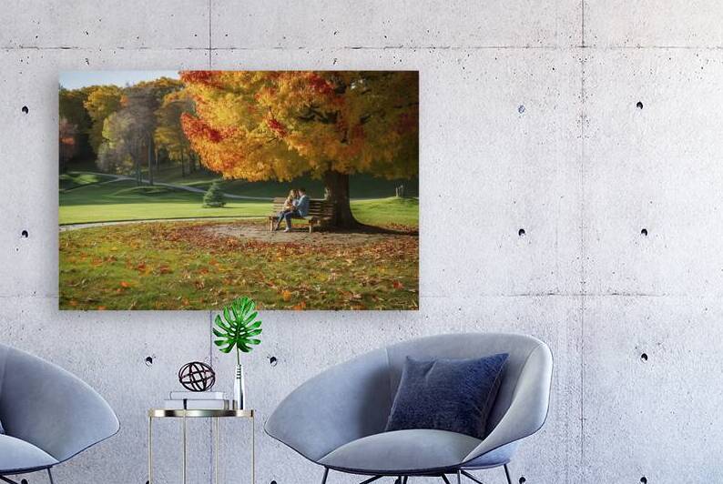 Beautiful autumn landscape with. Colorful foliage by Iremia Tudor