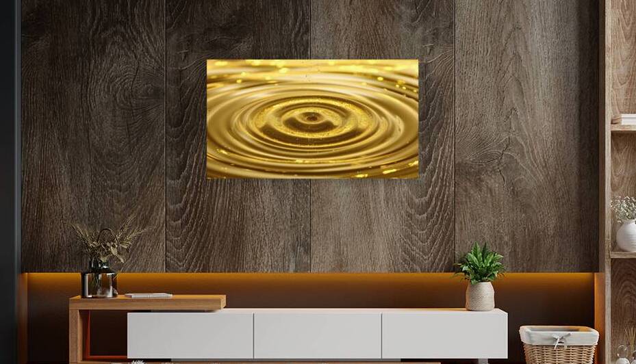 Abstract of gold glitter bright ripple background by Iremia Tudor