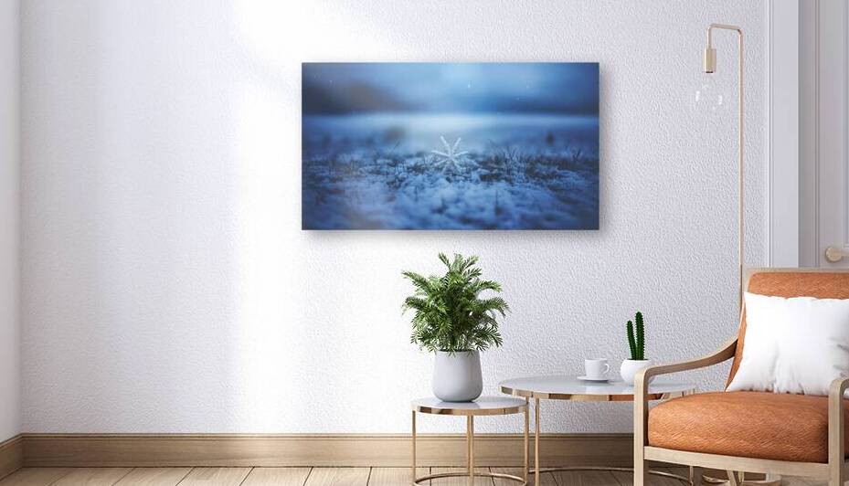 Blue winter snow background by Iremia Tudor