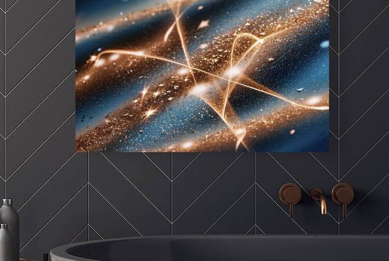 Beautiful abstract shiny light and glitter backgr by Iremia Tudor