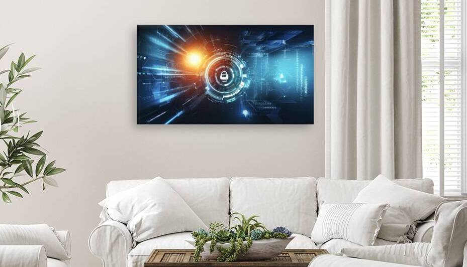 Abstract digital cyber background Big data code m by Iremia Tudor