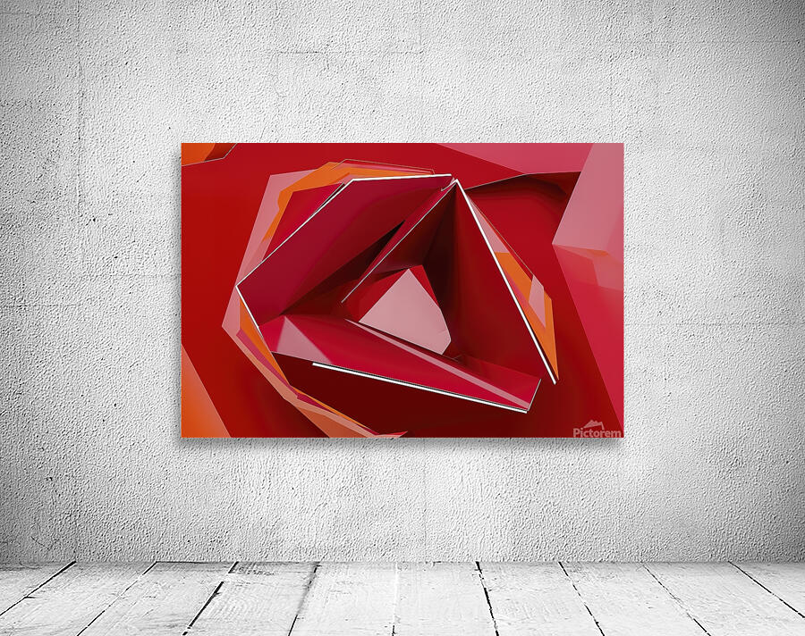 Parametric abstract red shape 3 Wall Preview