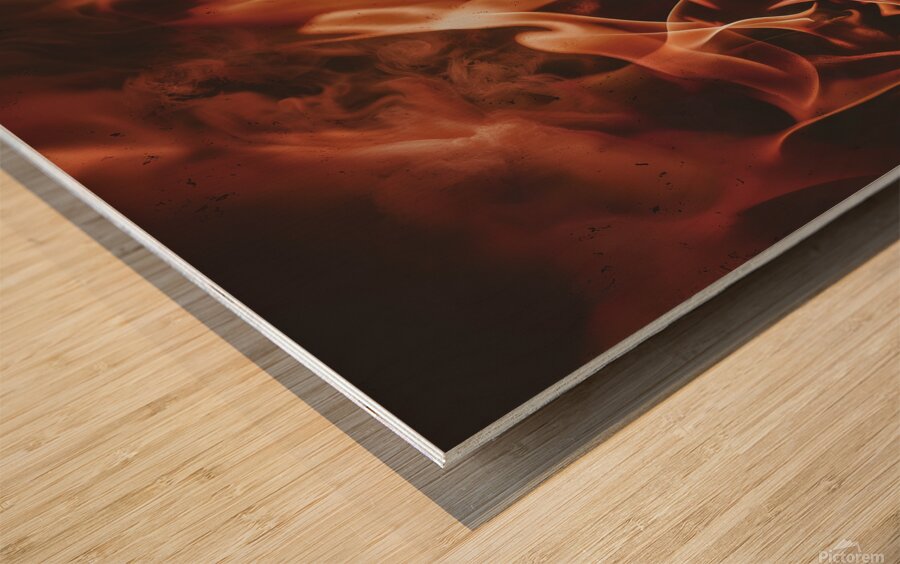 blaze fire flame texture background 4 Wood print