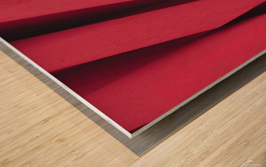 Abstract solid color red background texture photo Wood print