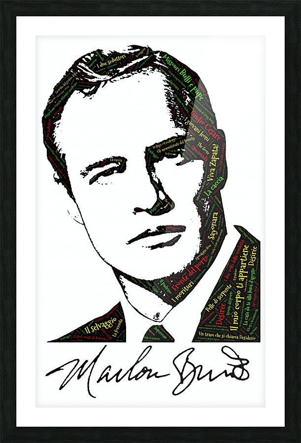 Marlon Brando Picture Frame print